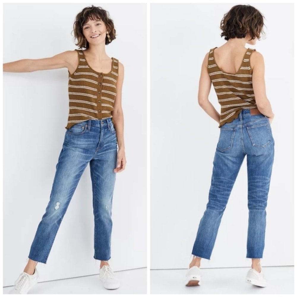 Madewell High Rise Slim Boyfriend Crop Jean